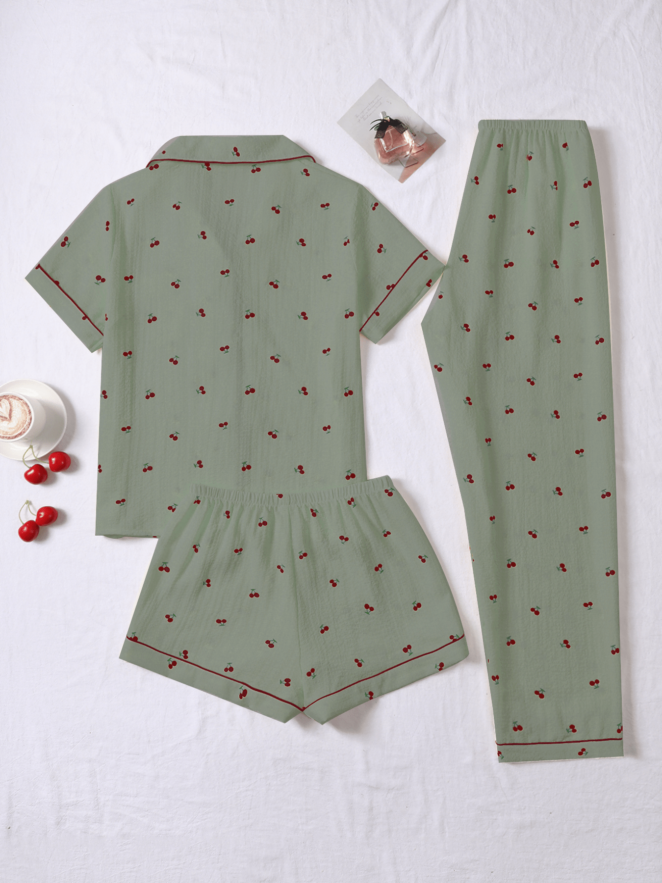 Cherry Blossom 3-Piece Women’s Lounge & Sleepwear Set