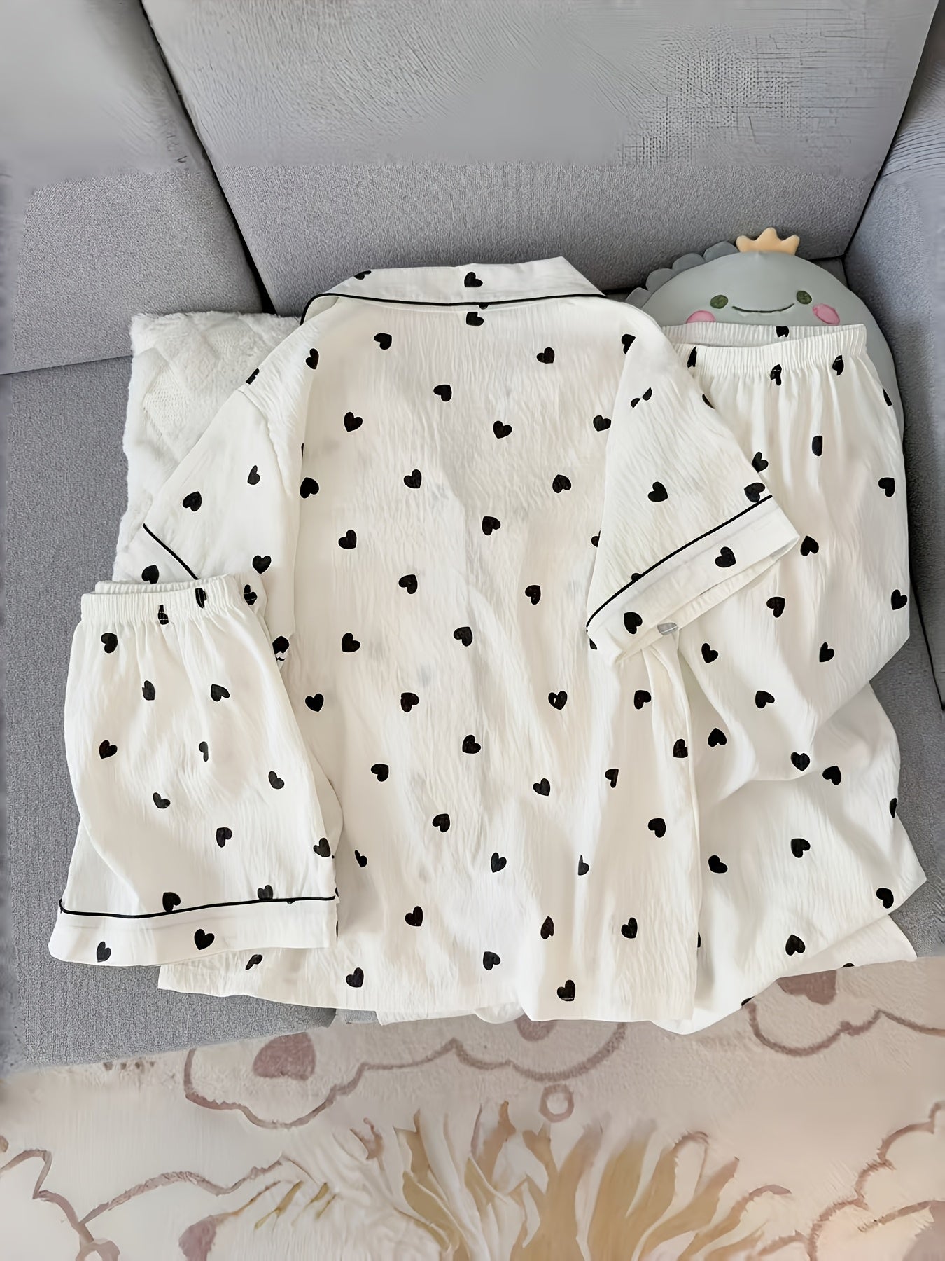 Midnight Hearts 3-Piece Pajama Set
