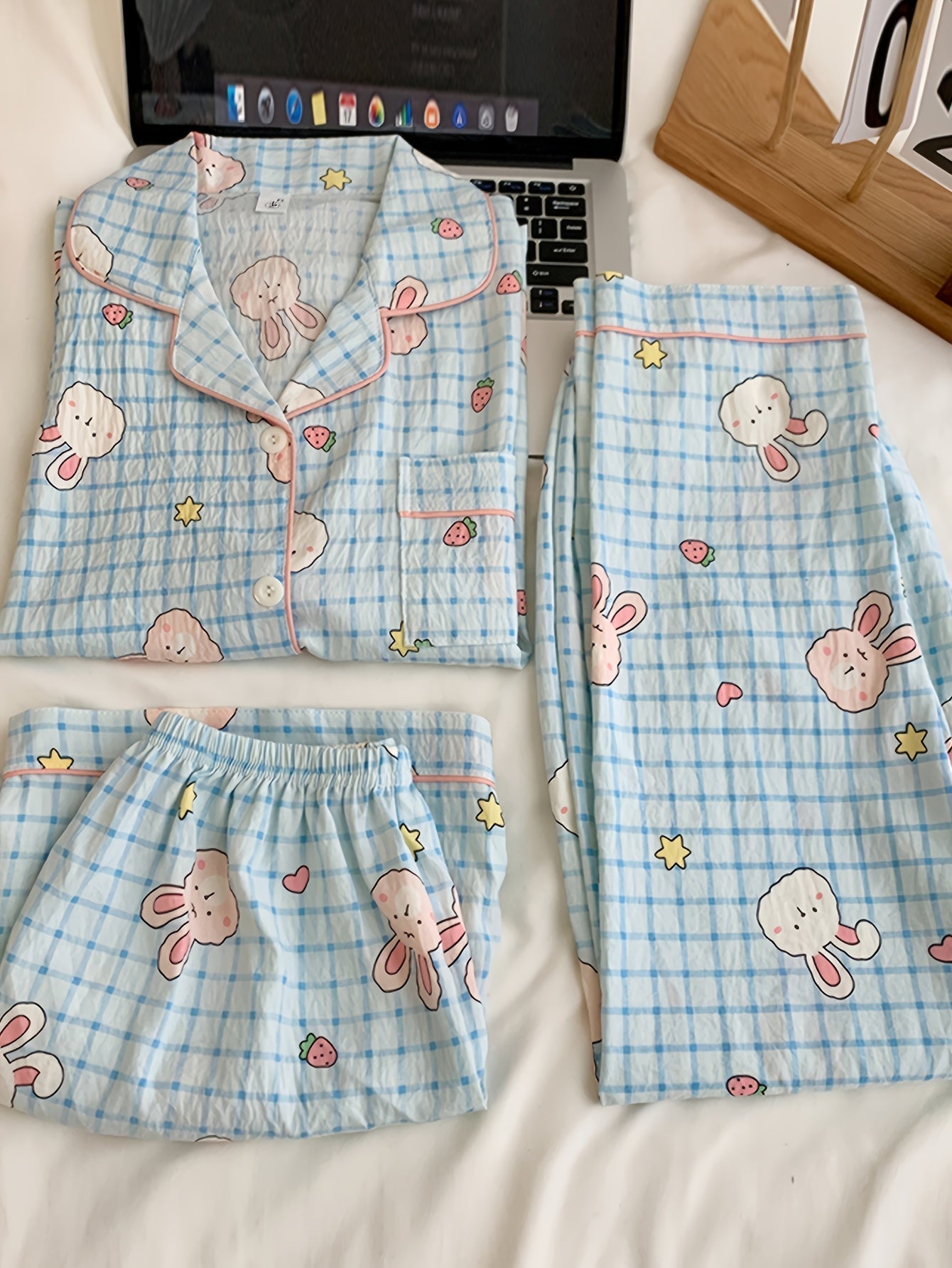 Bunny Bliss 3-Piece Pajama Set