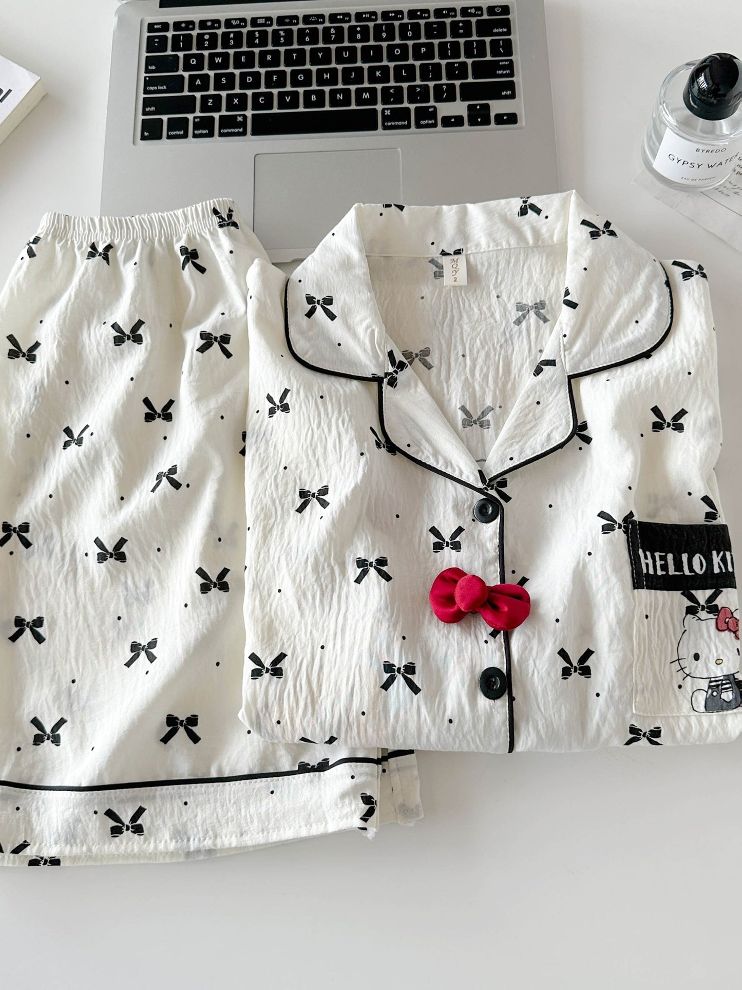 Midnight Bow 3-Piece Pajama Set