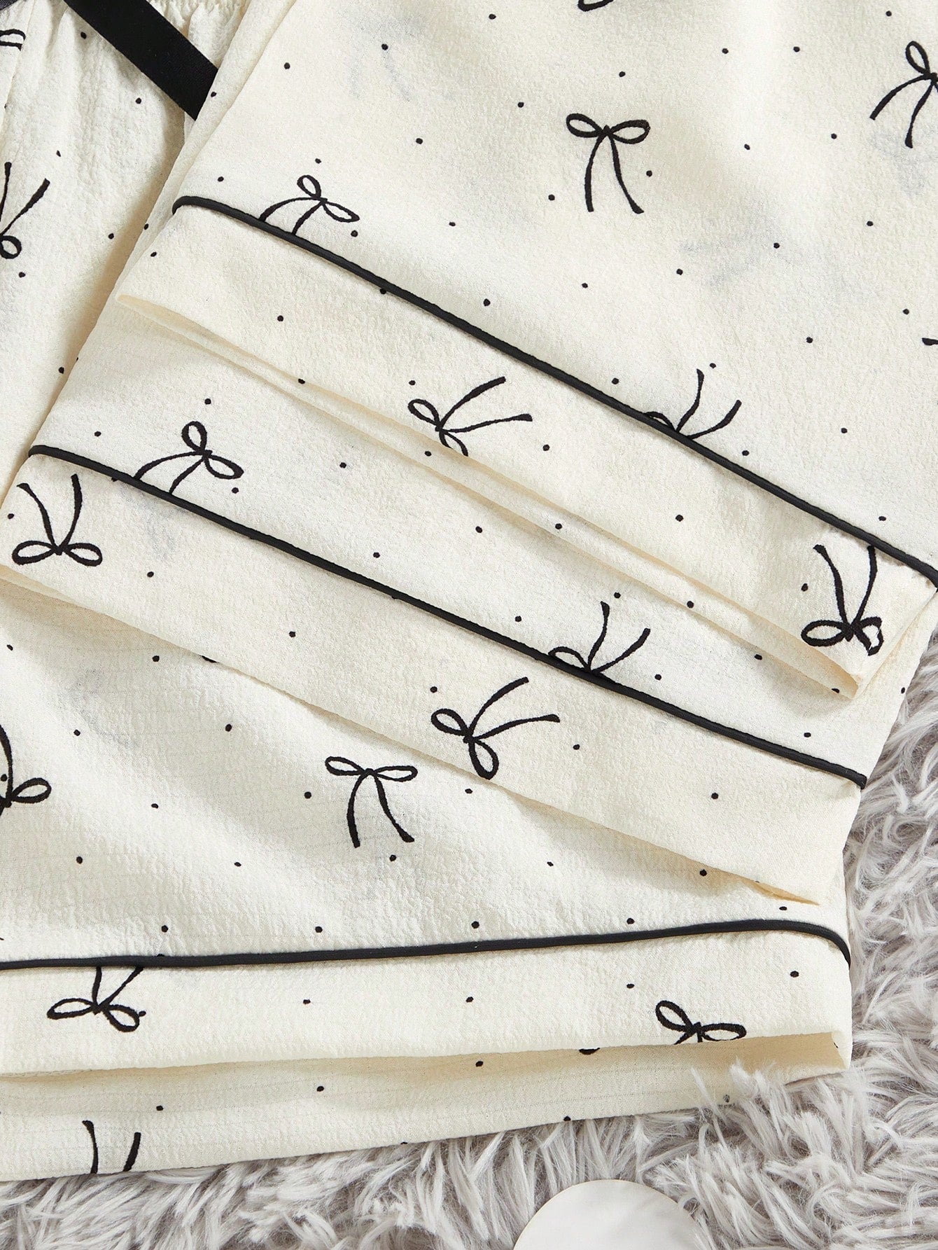 Bow Print 3-Piece Women’s Lounge & Sleepwear Set
