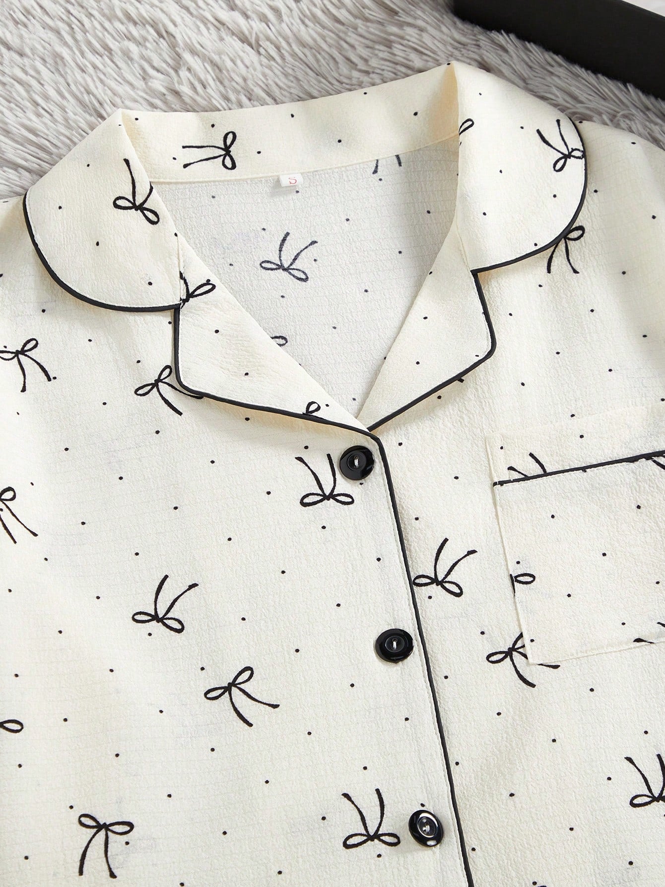 Bow Print 3-Piece Women’s Lounge & Sleepwear Set