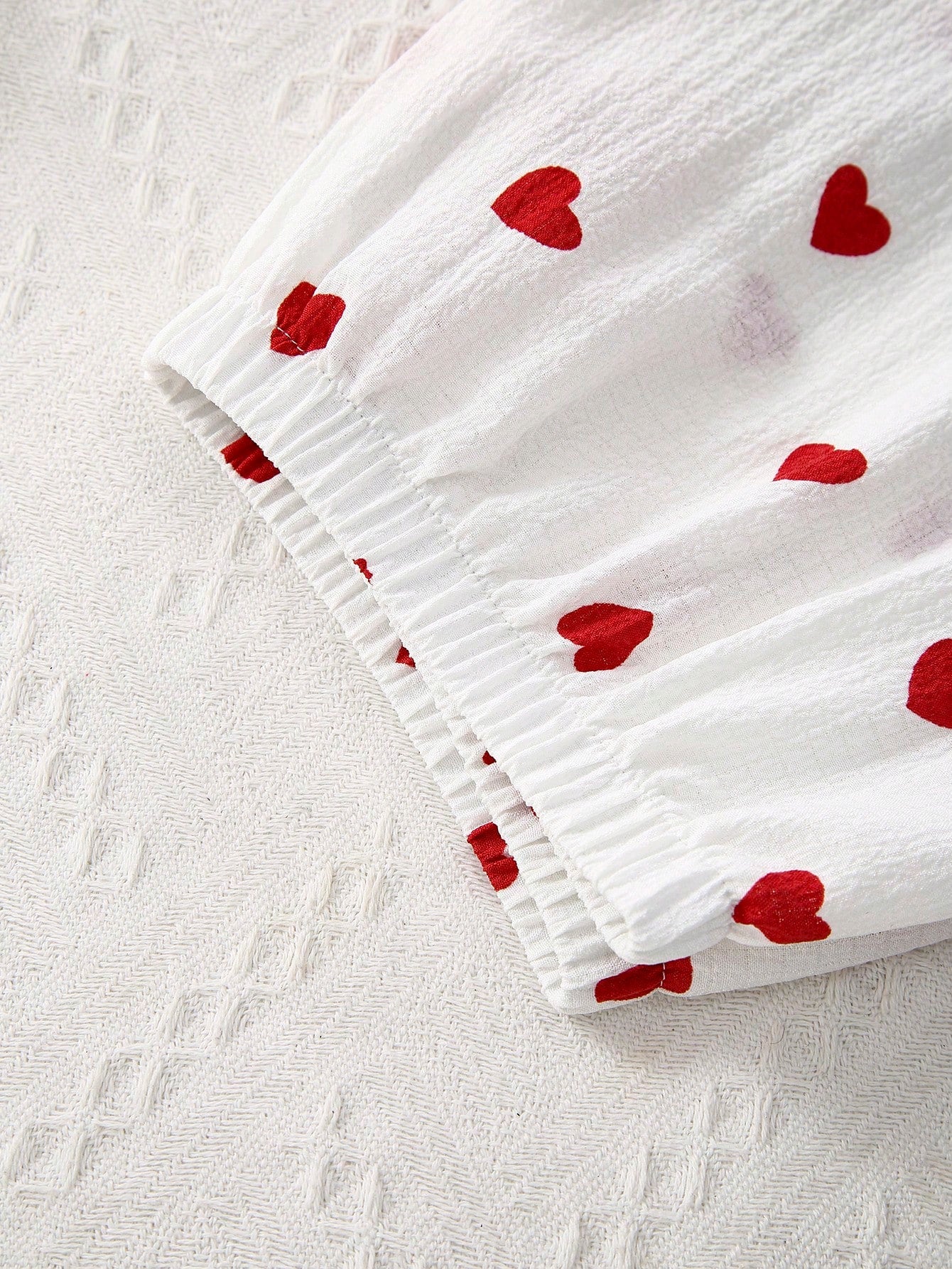 Heart Print 3-Piece Cotton Nightwear Set