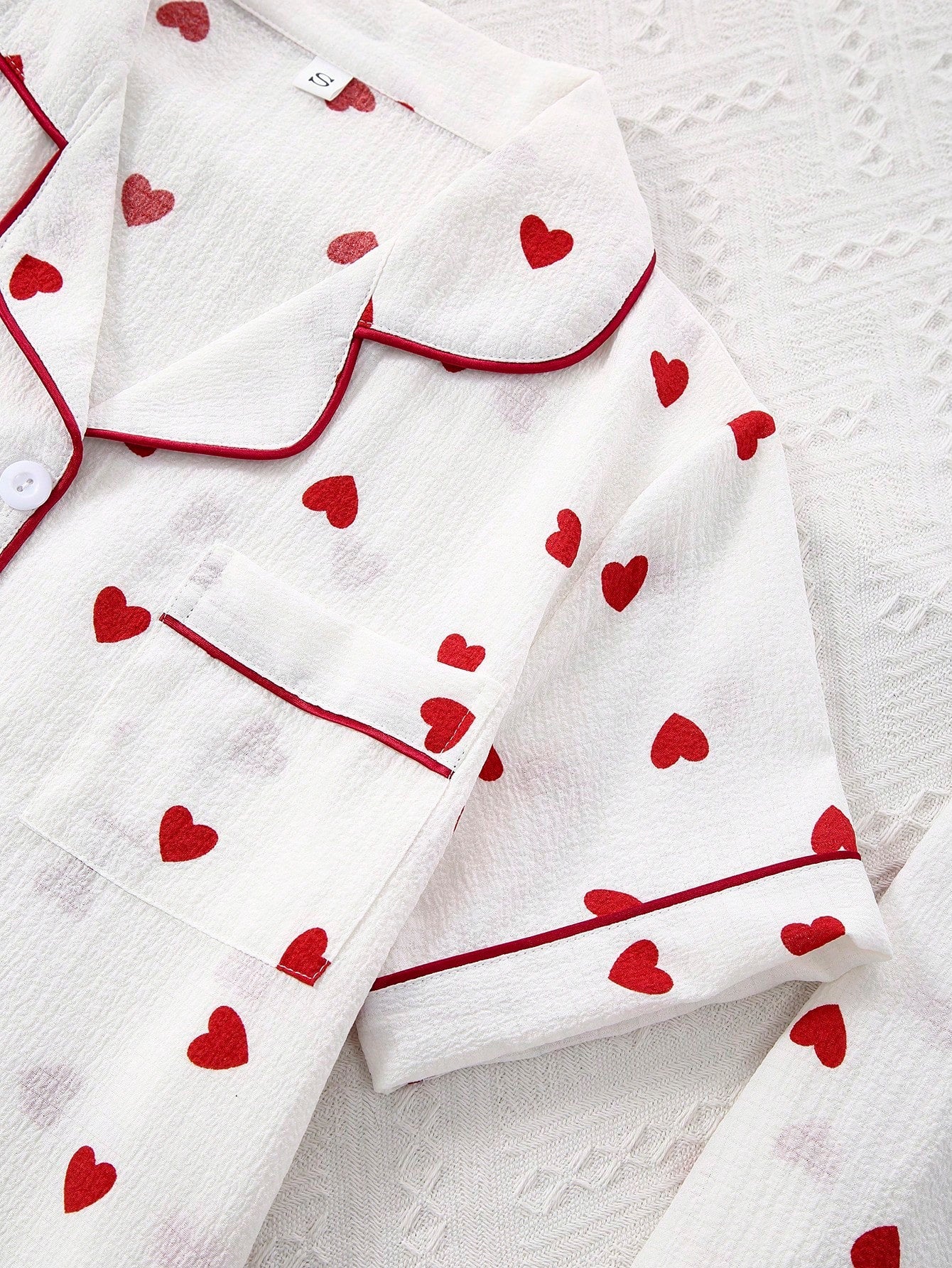 Heart Print 3-Piece Cotton Nightwear Set
