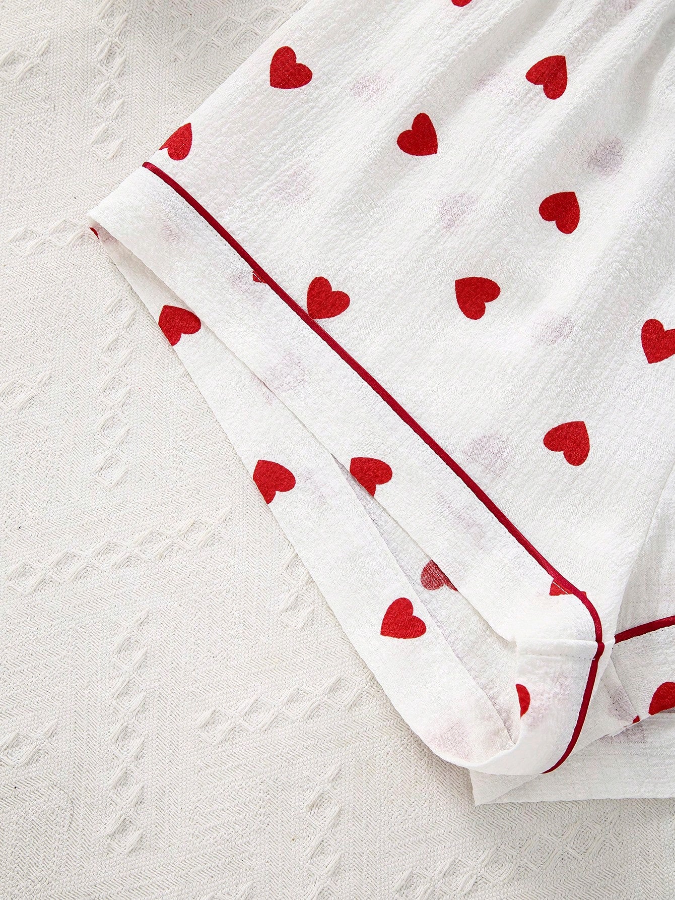 Heart Print 3-Piece Cotton Nightwear Set
