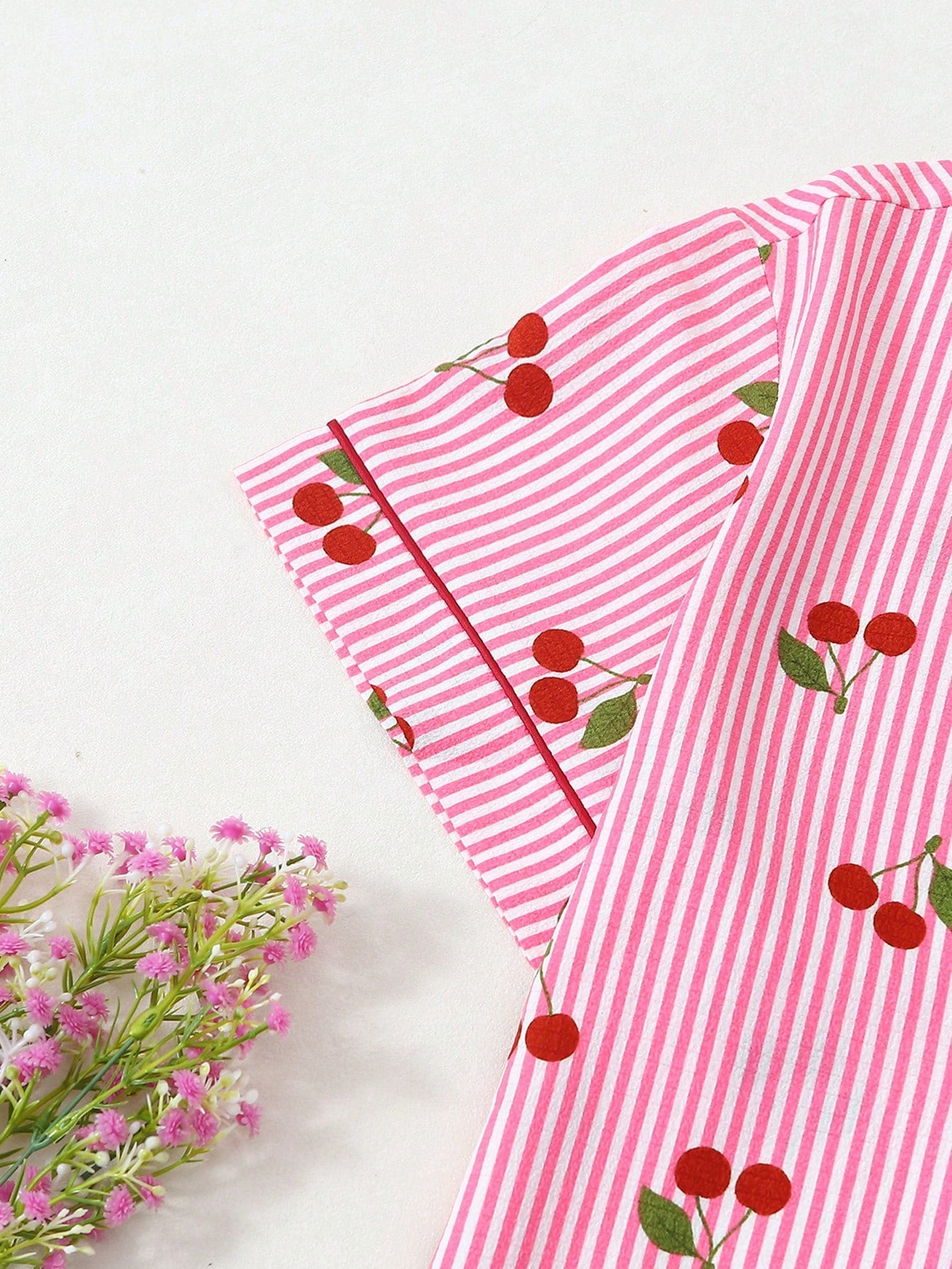 Cherry Print 3-Piece Nightwear Set
