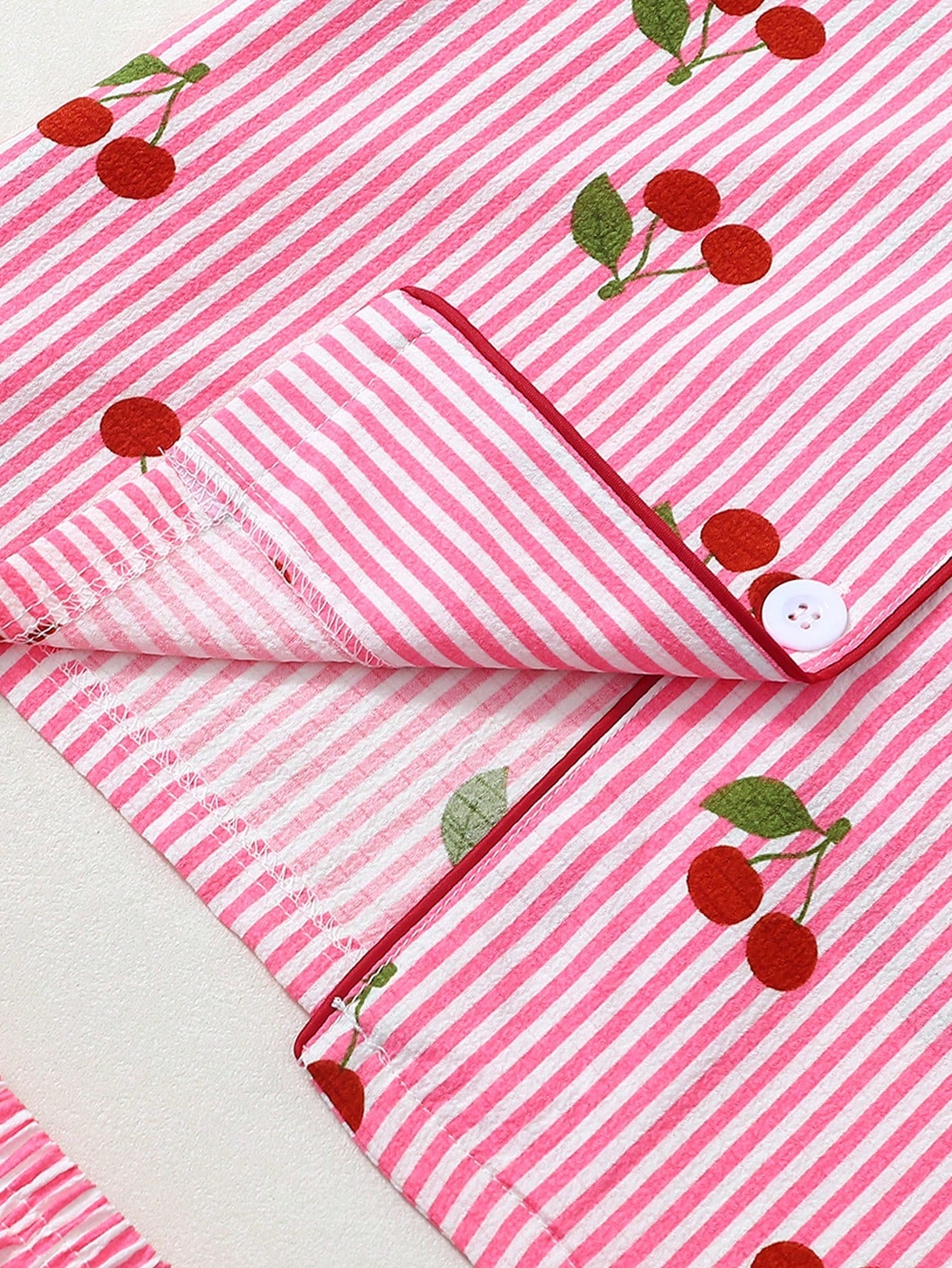 Cherry Print 3-Piece Nightwear Set