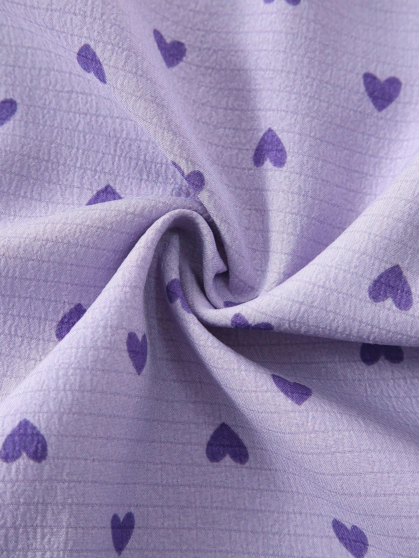 Lavender Heart Print 3-Piece Nightwear Set