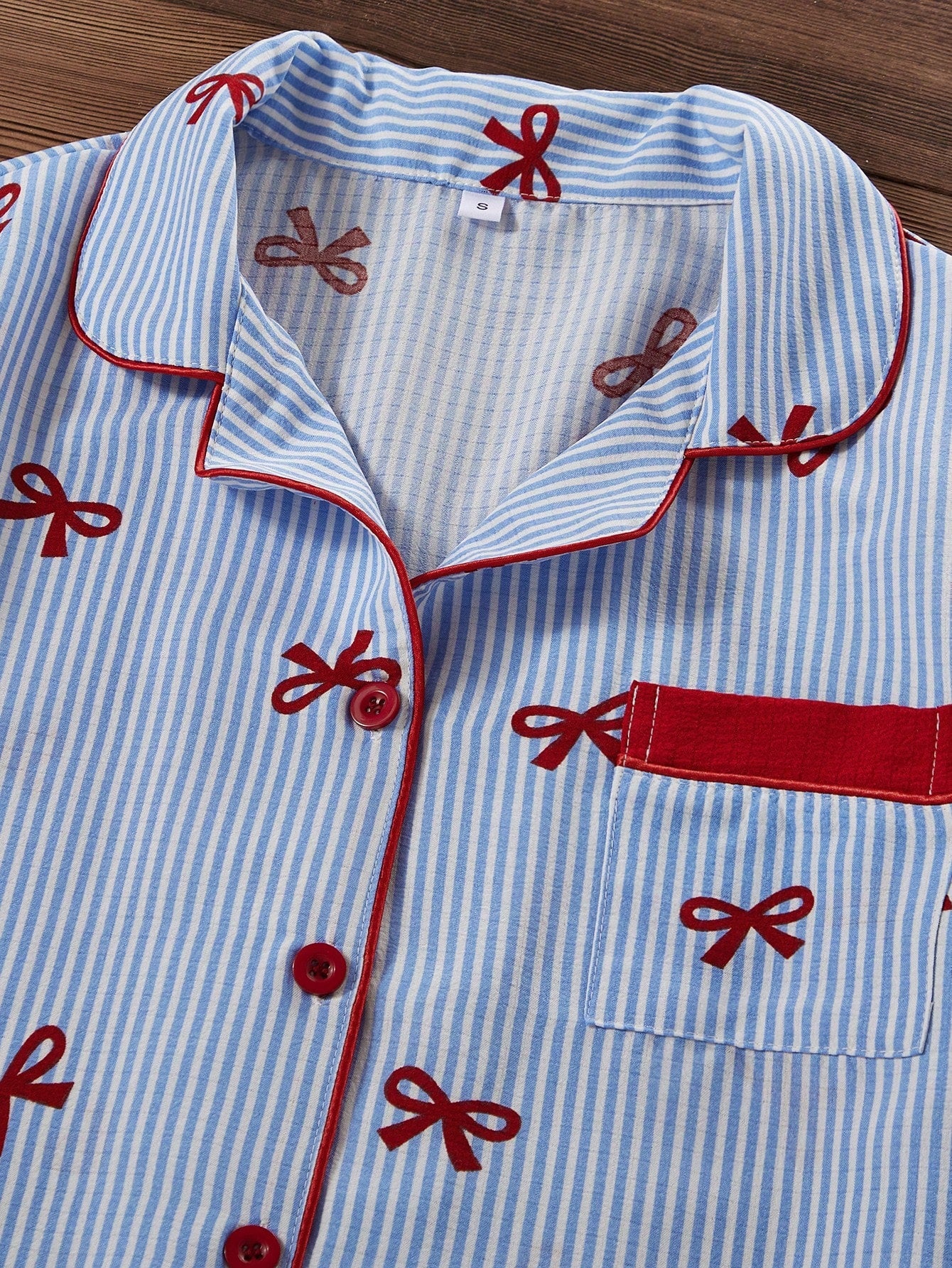 Bow Print 3-Piece Lounge & Sleepwear Set