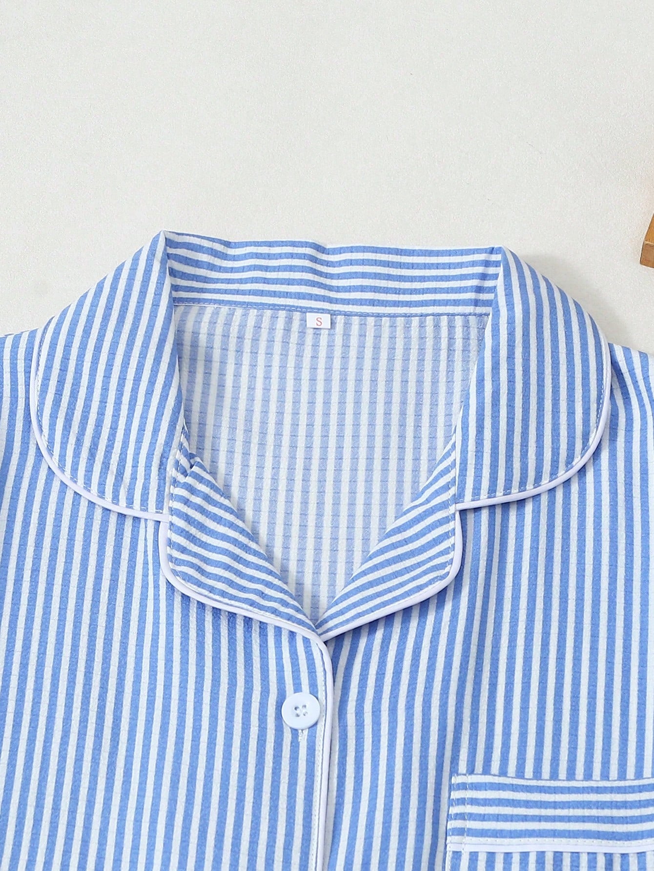 Classic Blue Stripe 3-Piece Women’s Pajama Set