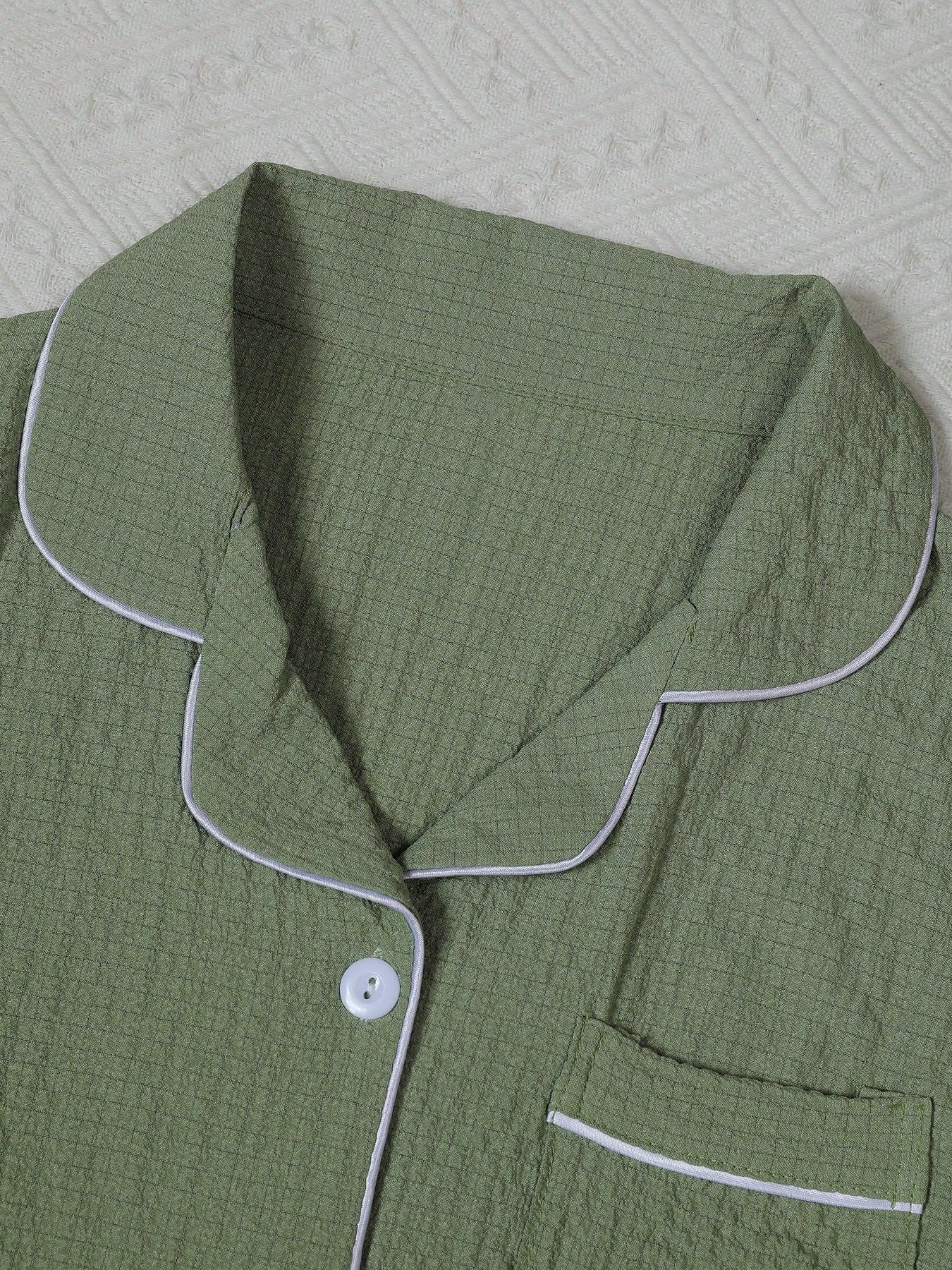 Sage Green Solid 3-Piece Women’s Pajama Set
