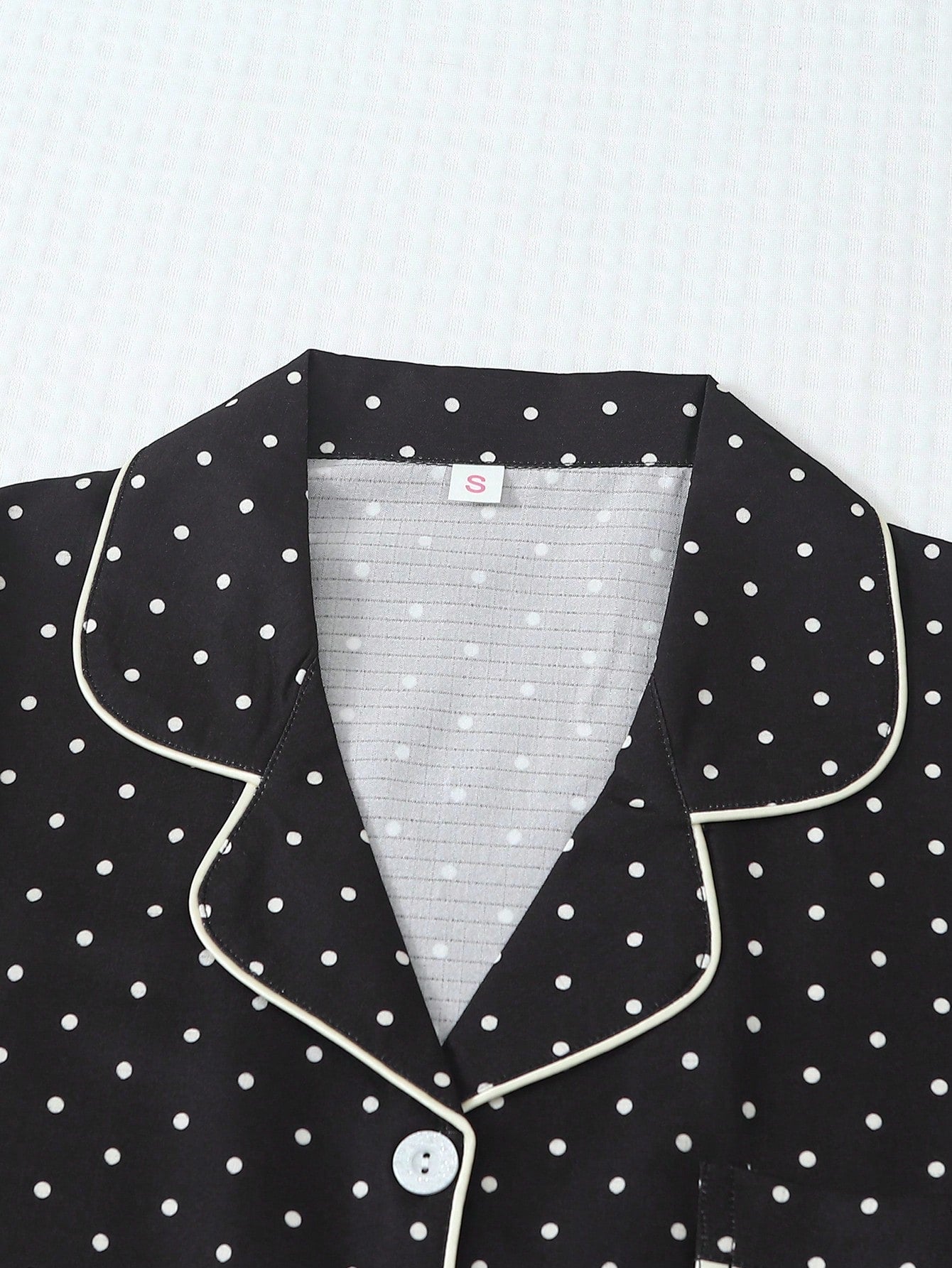 Classic Black Polka Dot 3-Piece Women’s Pajama Set