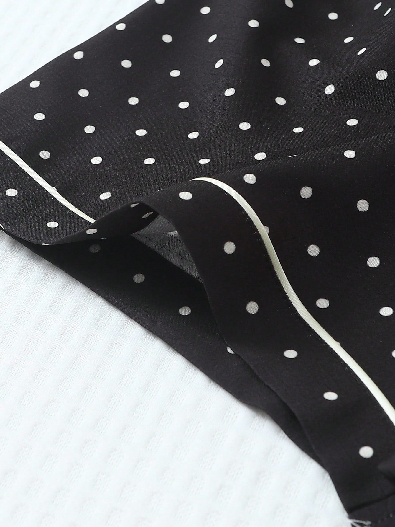 Classic Black Polka Dot 3-Piece Women’s Pajama Set