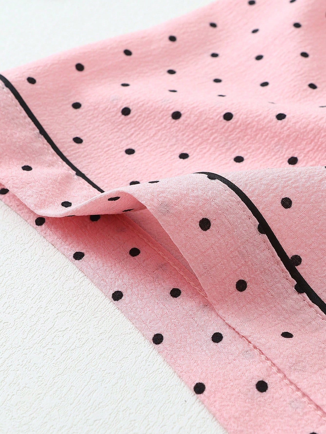 Blush Pink Polka Dot 3-Piece Women’s Pajama Set