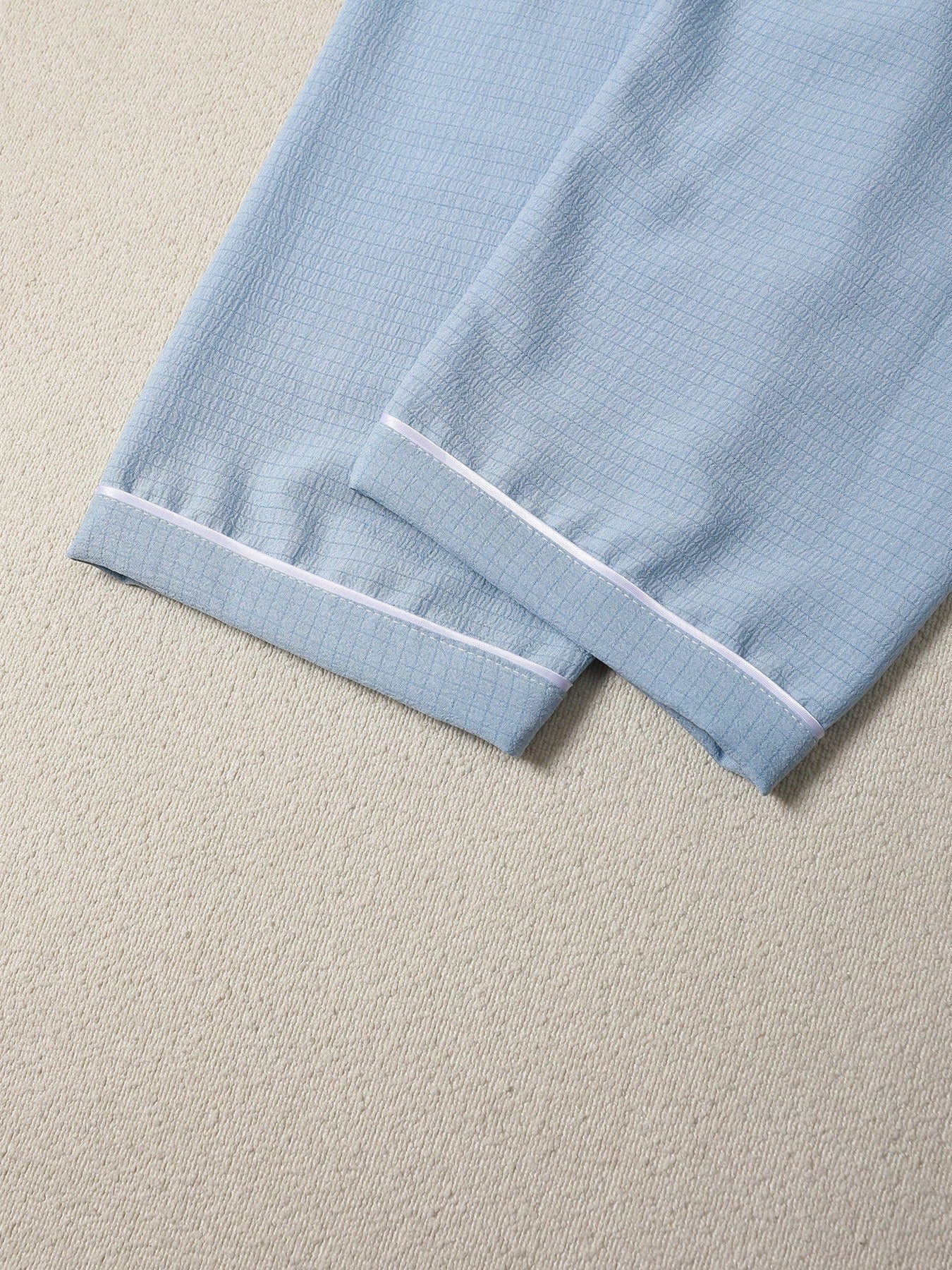 Sky Blue Solid 3-Piece Women’s Pajama Set