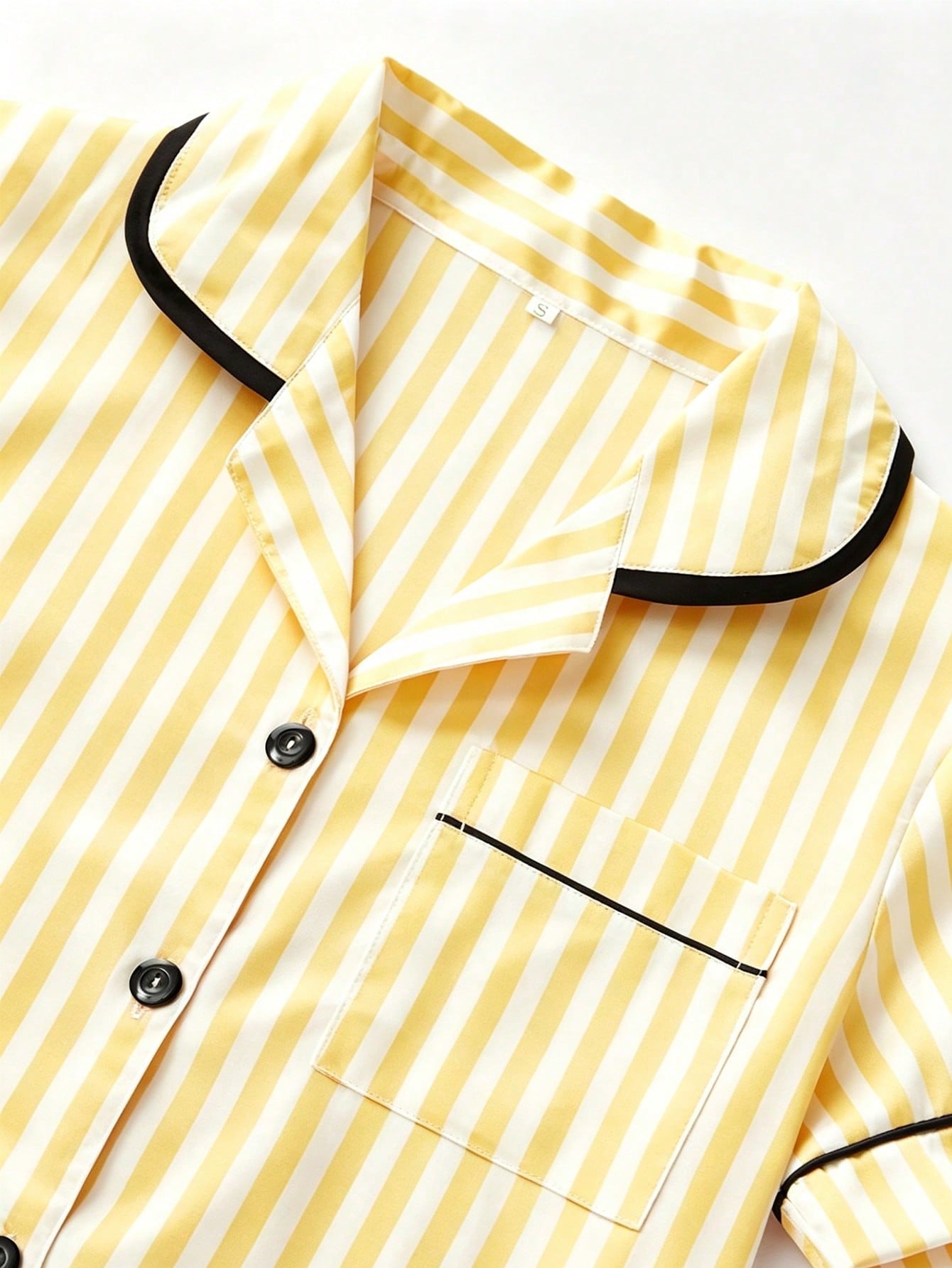 Sunshine Yellow Stripe 3-Piece Women’s Pajama Set