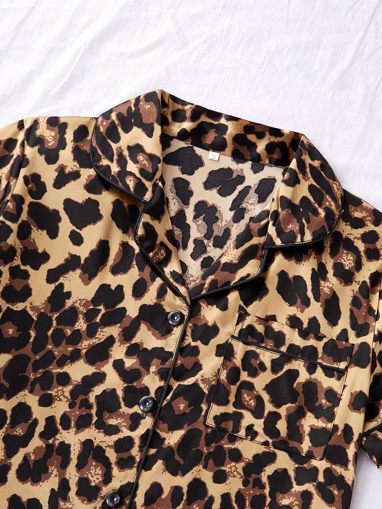 Wild Leopard Print Satin 3-Piece Women’s Pajama Set