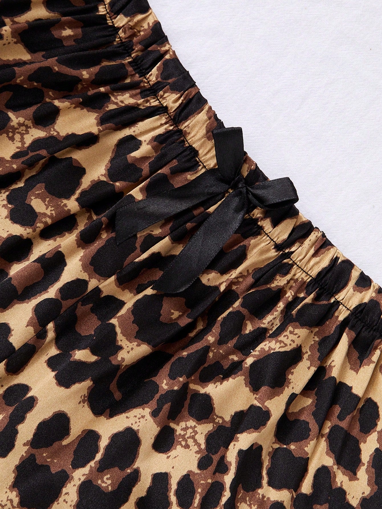 Wild Leopard Print Satin 3-Piece Women’s Pajama Set