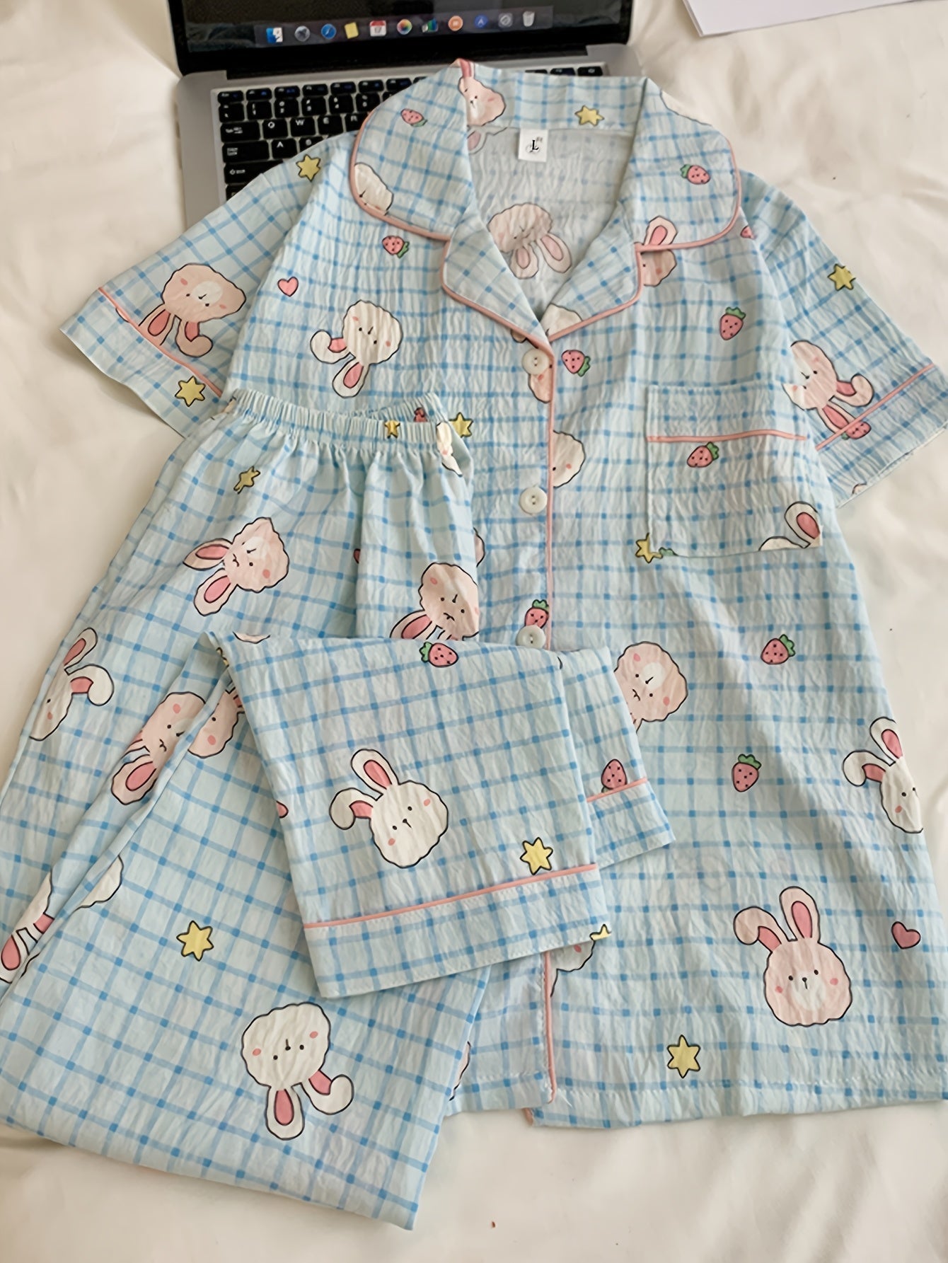 Bunny Bliss 3-Piece Pajama Set