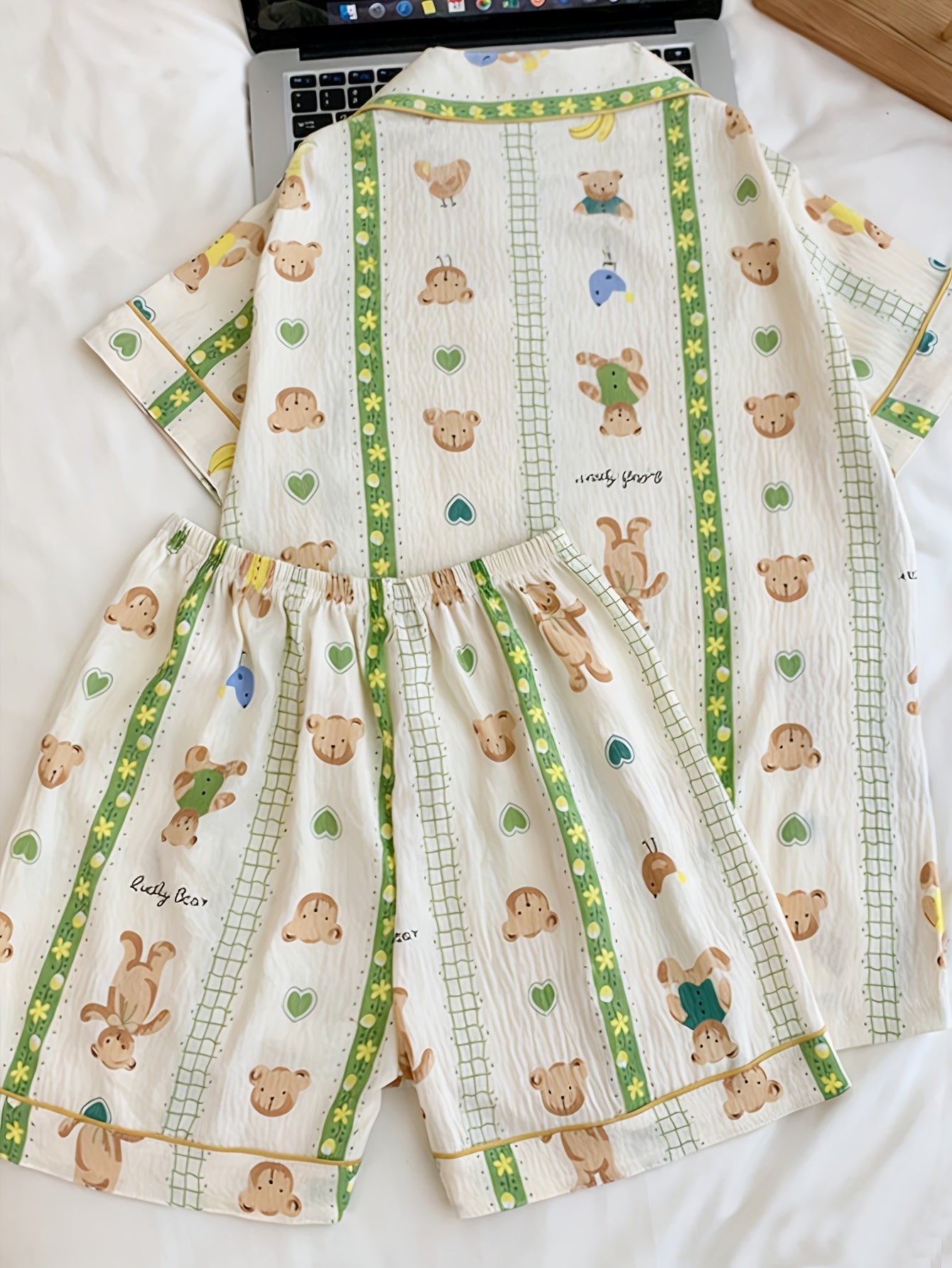 Meadow Bear 3-Piece Pajama Set