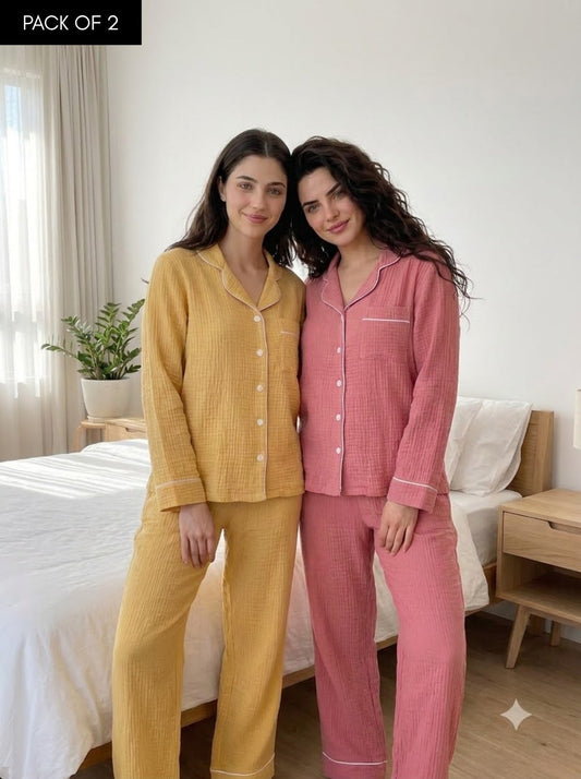 Peachy Cloud PJ Set – Pack of 2