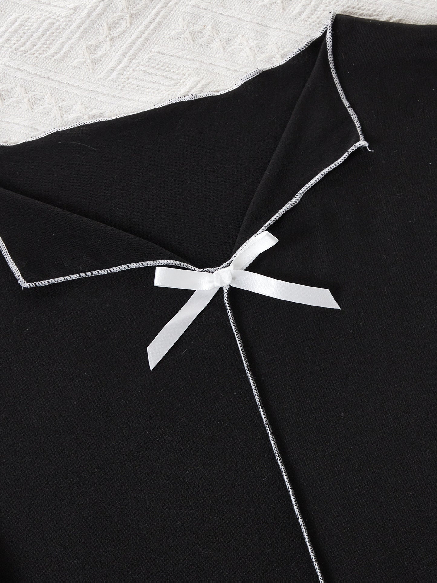 Midnight Bow 3-Piece Lounge Pajama Set