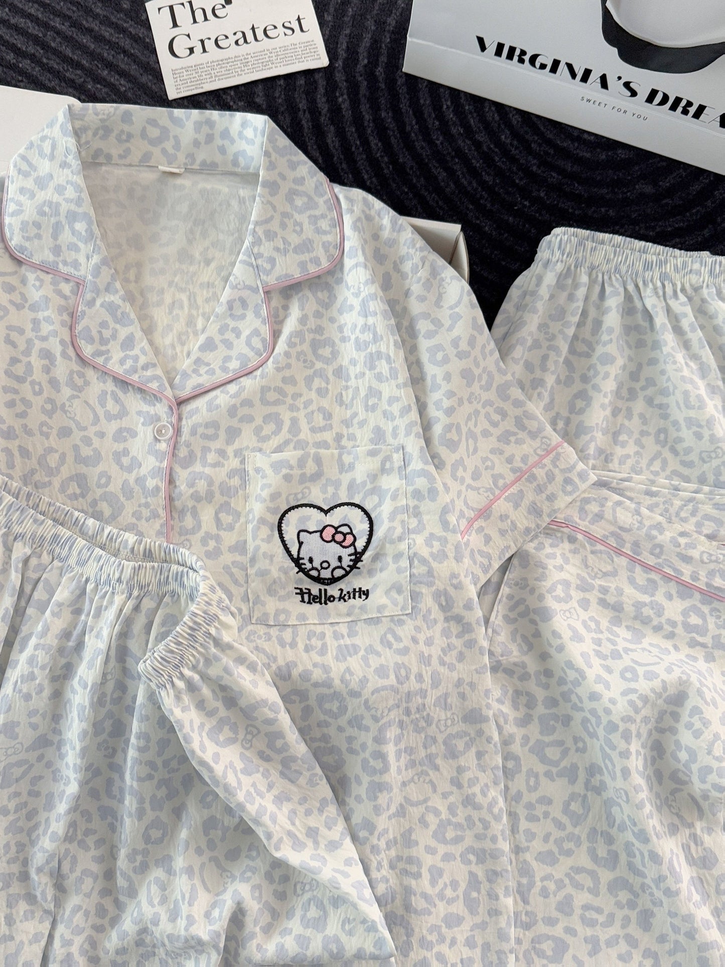 Snow Leopard Kitty 3-Piece Pajama Set