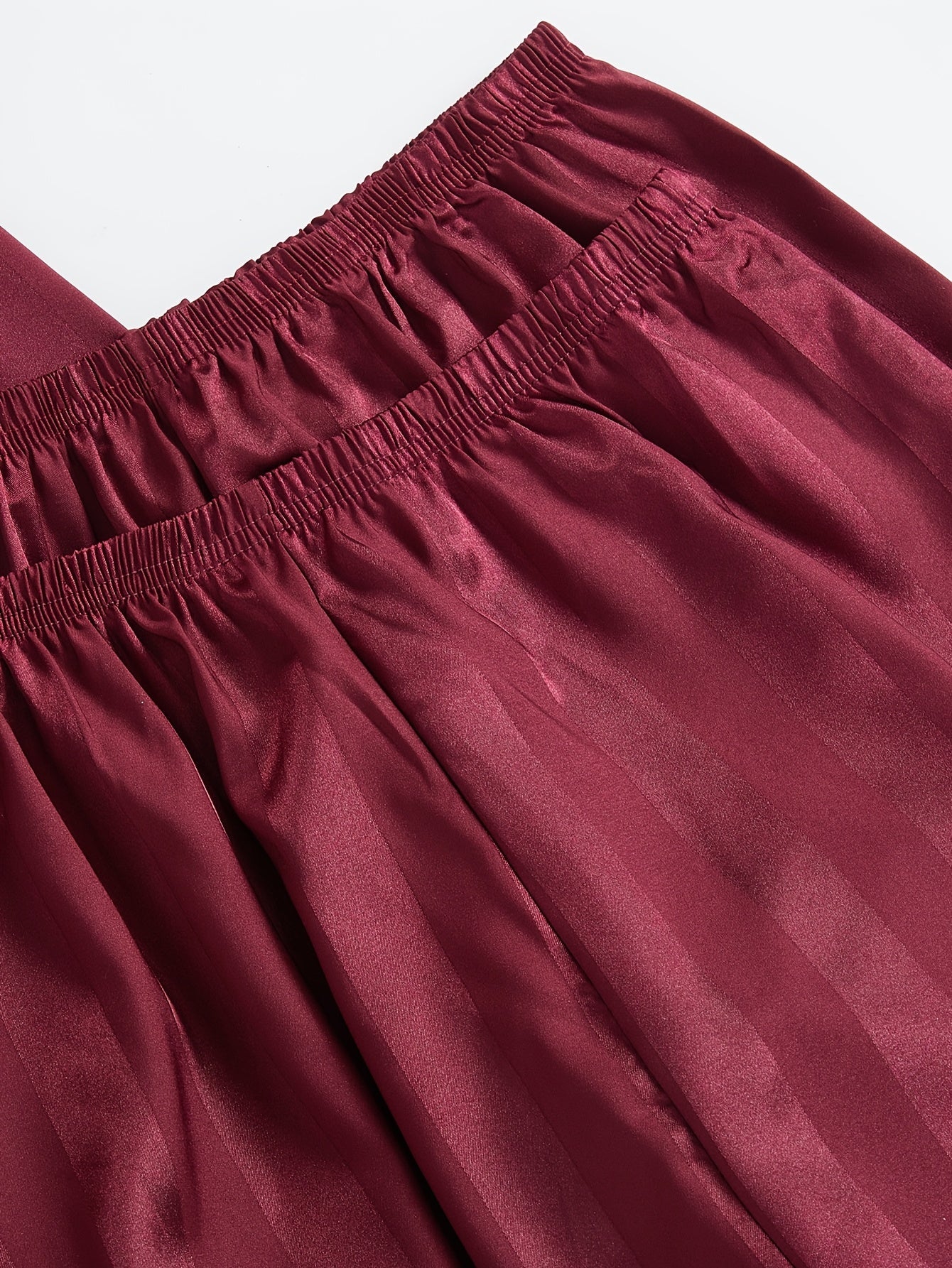 Burgundy Luxe 3-Piece Satin Pajama Set