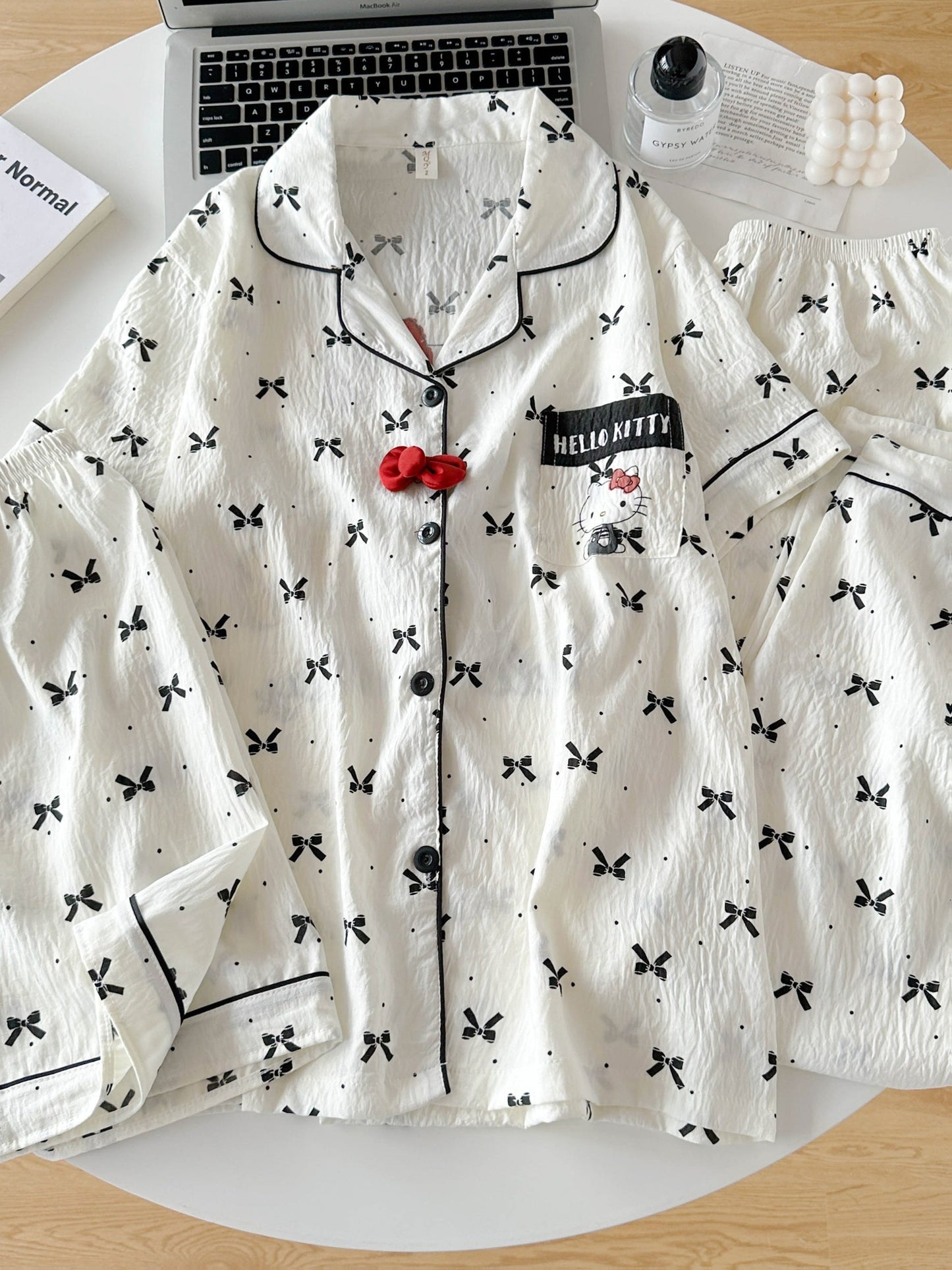 Midnight Bow 3-Piece Pajama Set