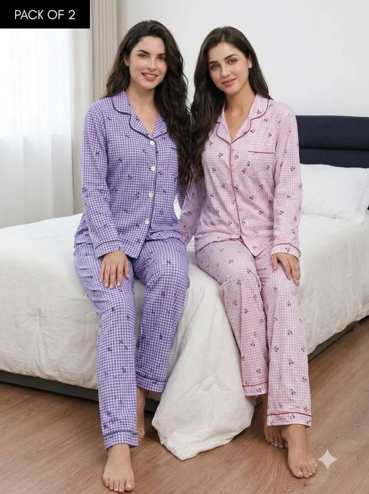 Berry Gingham PJ Set – Pack of 2