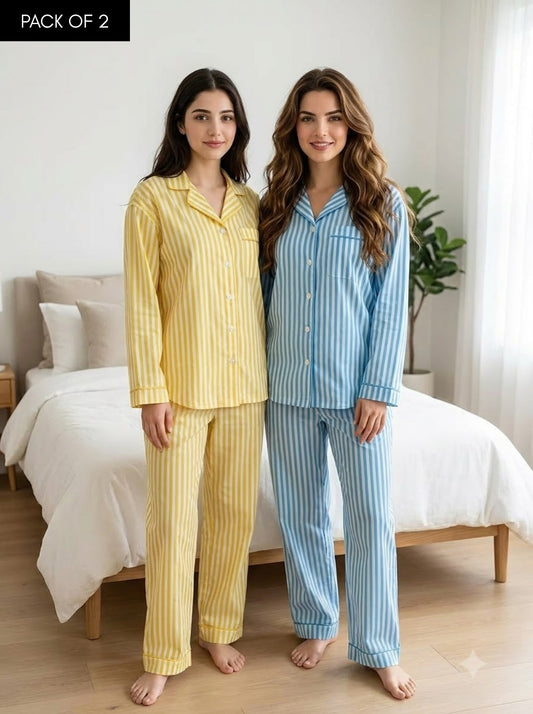 Sunday Stripe PJ Set – Pack of 2