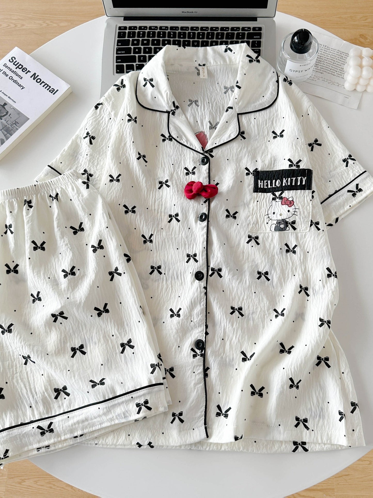 Midnight Bow 3-Piece Pajama Set