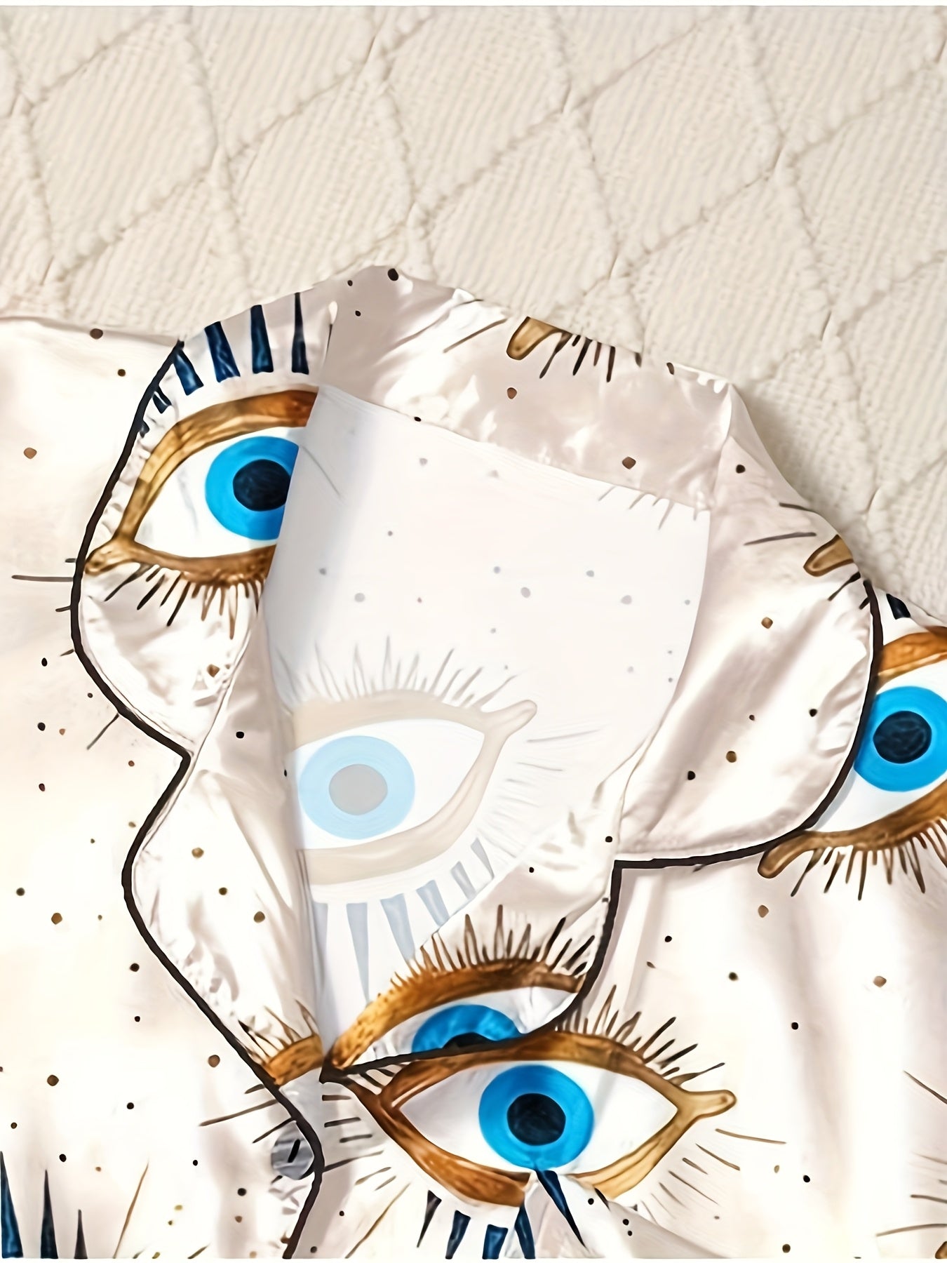 Evil Eye Luxe 3-Piece Satin Pajama Set
