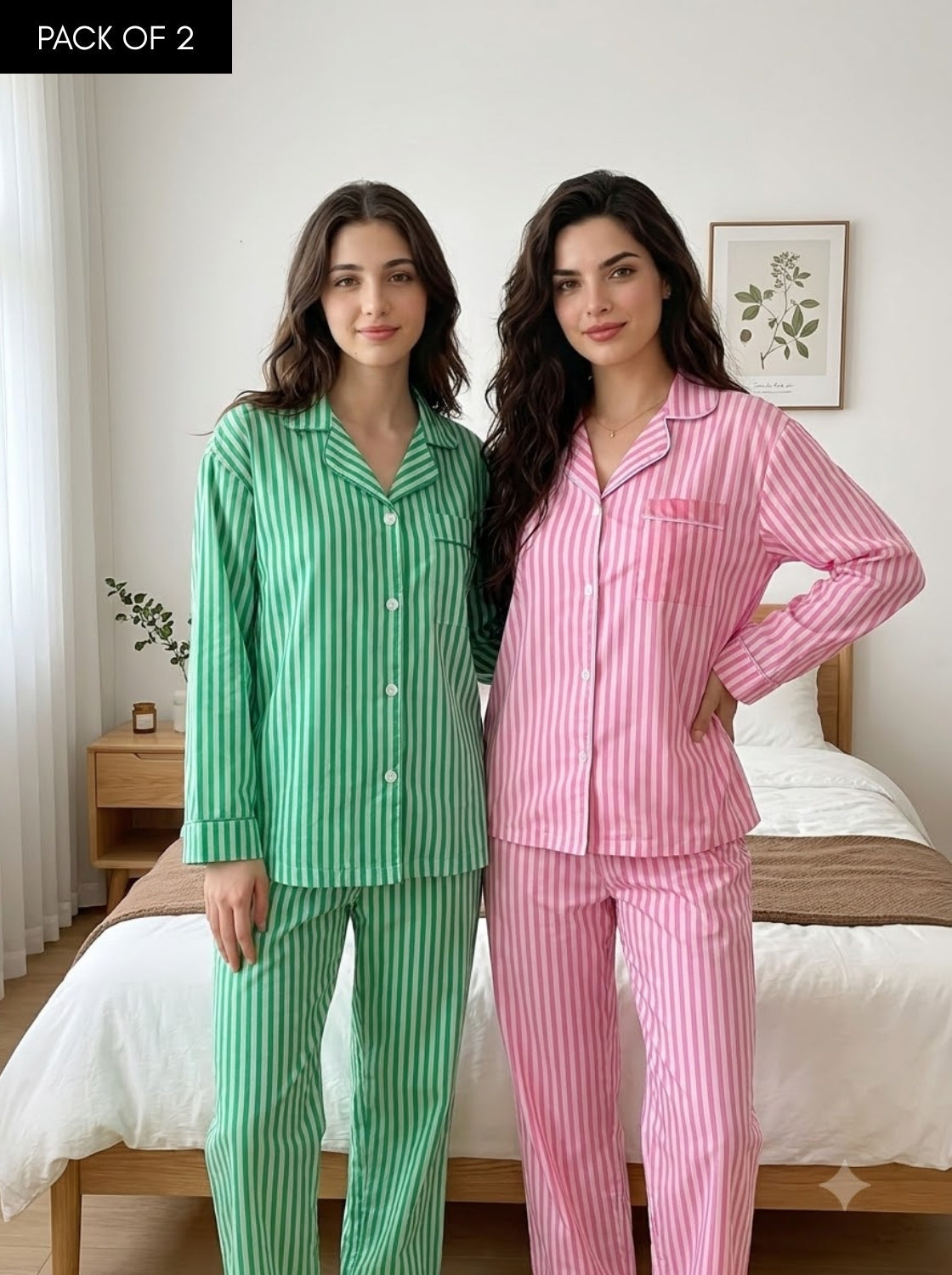 Candy Stripe – Classic Striped Pajama Set | Pack of 2
