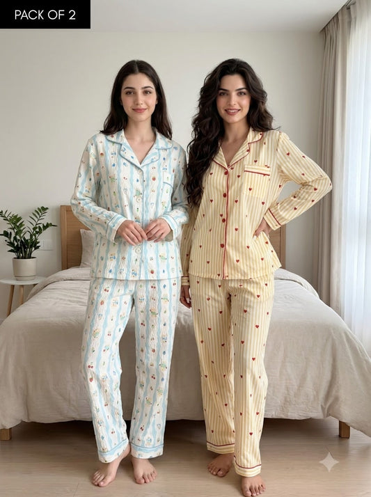 Sweetheart Stripe PJ Set – Pack of 2