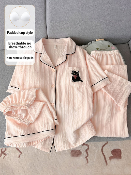 Blush Comfort 3-Piece Lounge Pajama Set