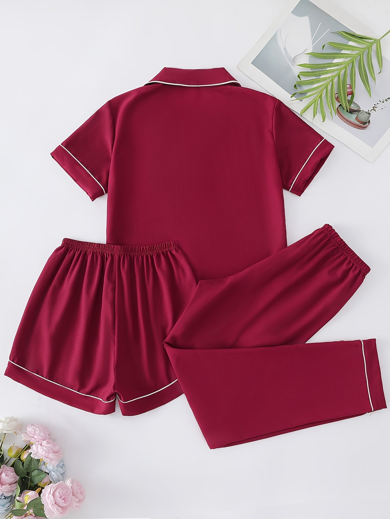Ruby Luxe 3-Piece Lounge Pajama Set