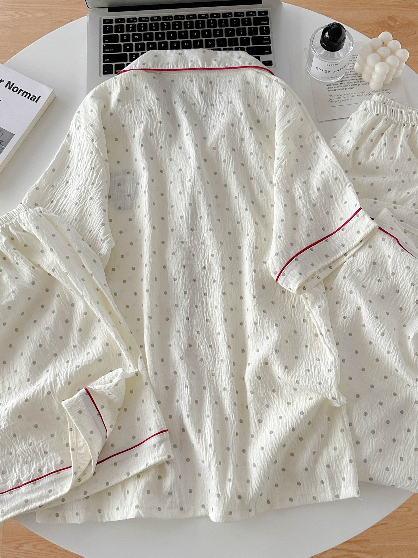 Ivory Dot 3-Piece Pajama Set