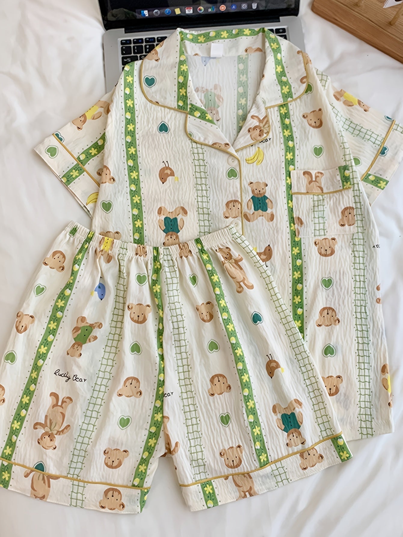 Meadow Bear 3-Piece Pajama Set