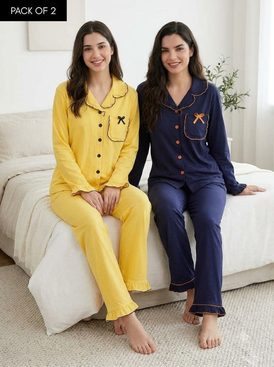 Bow & Bloom PJ Set – Pack of 2