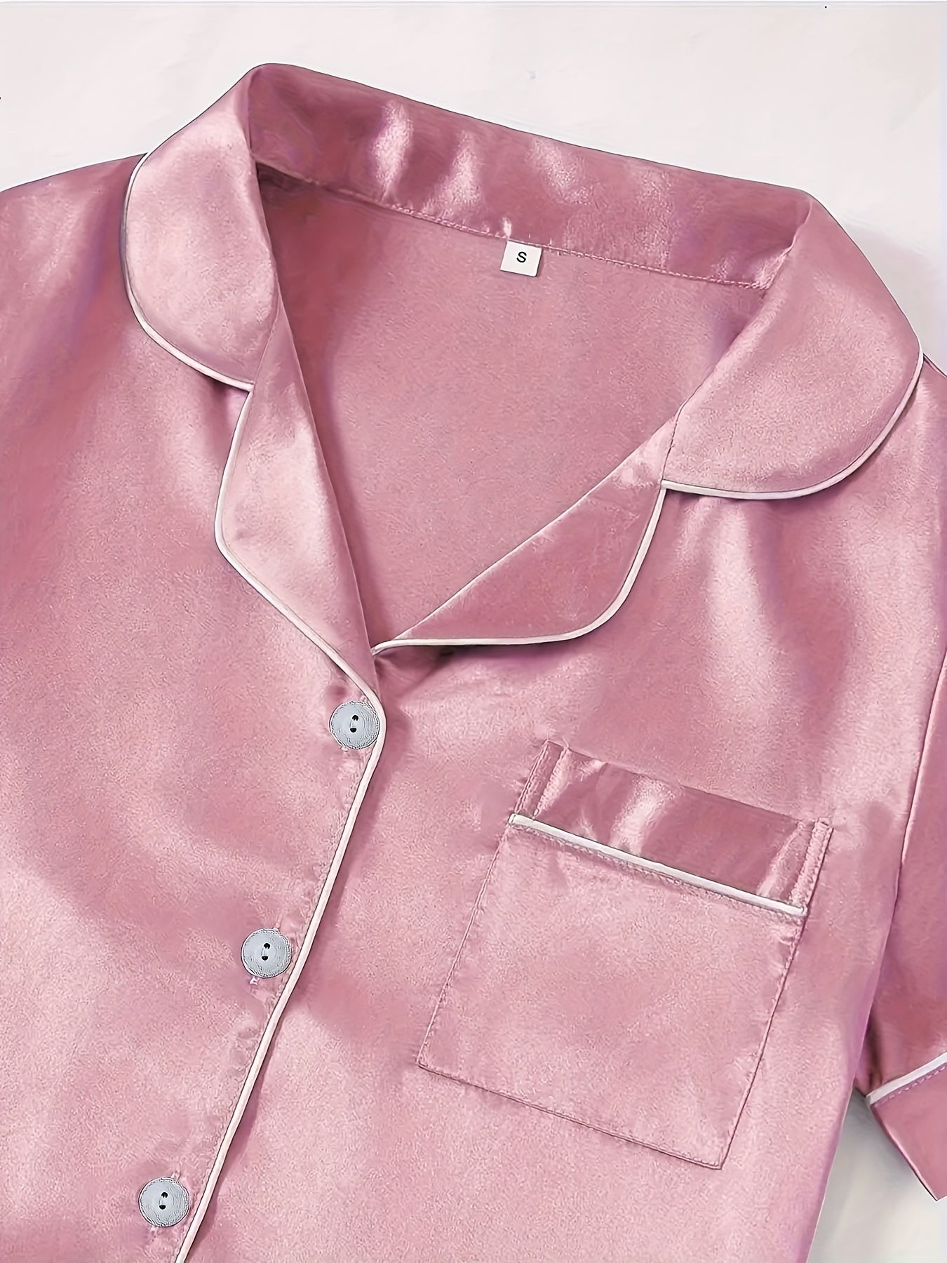 Blush Satin Luxe 3-Piece Pajama Set