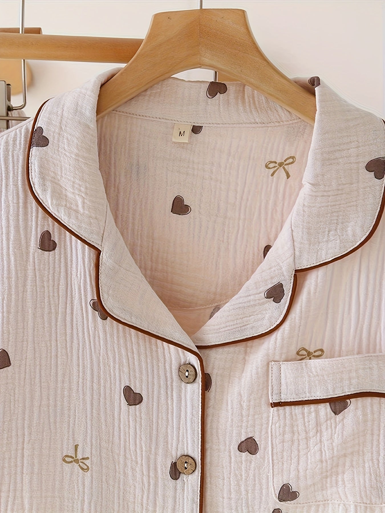 Mocha Hearts 3-Piece Pajama Set