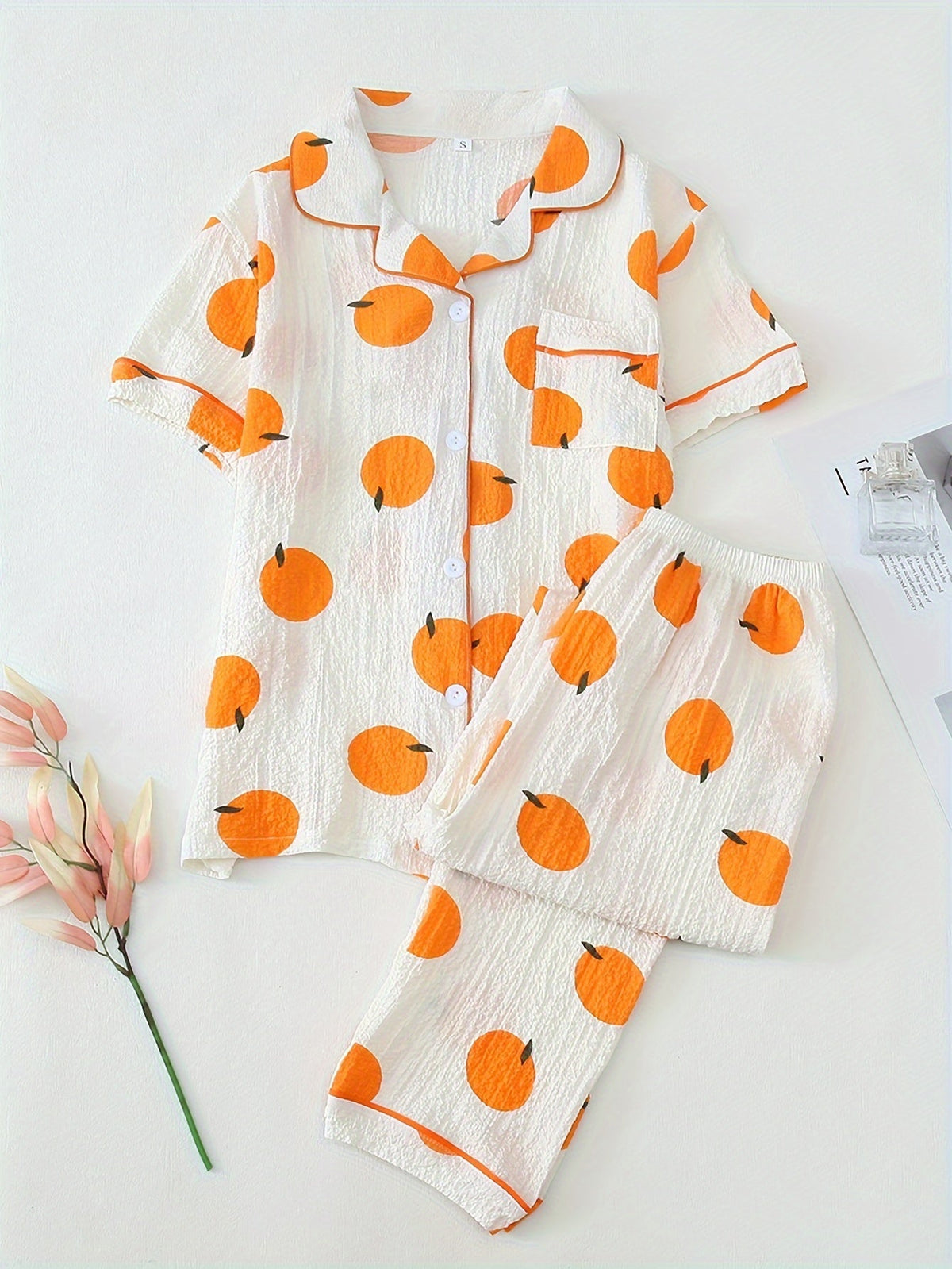 Bloom & Citrus Duo – Printed Pajama Set | Pack of 2