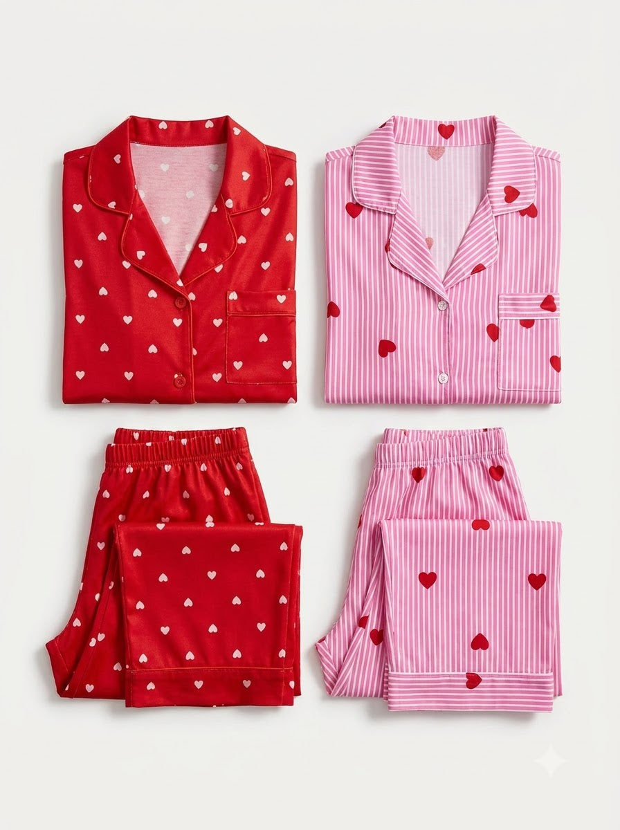 Cherry Hearts PJ Set – Pack of 2