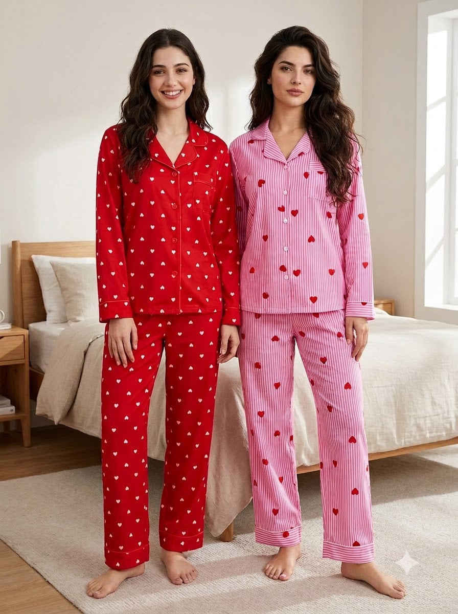 Cherry Hearts PJ Set – Pack of 2