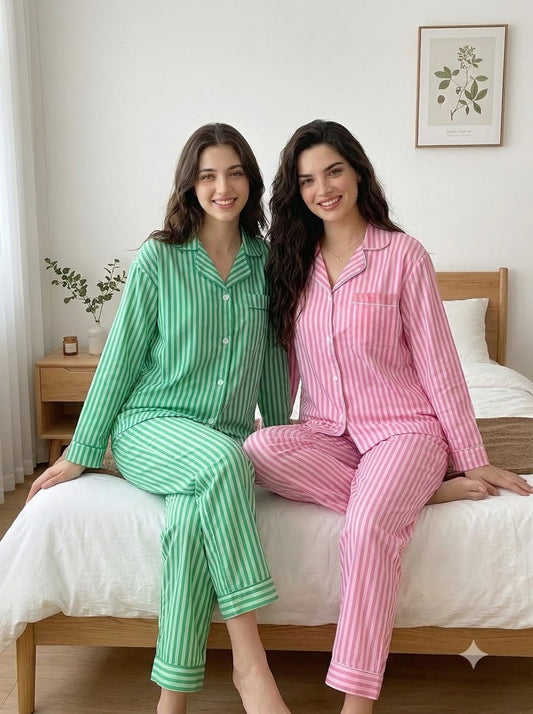 Candy Stripe – Classic Striped Pajama Set | Pack of 2