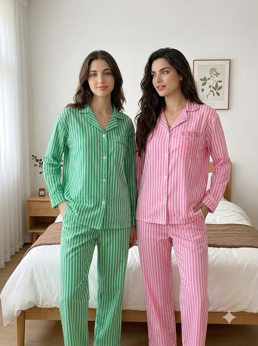 Candy Stripe – Classic Striped Pajama Set | Pack of 2