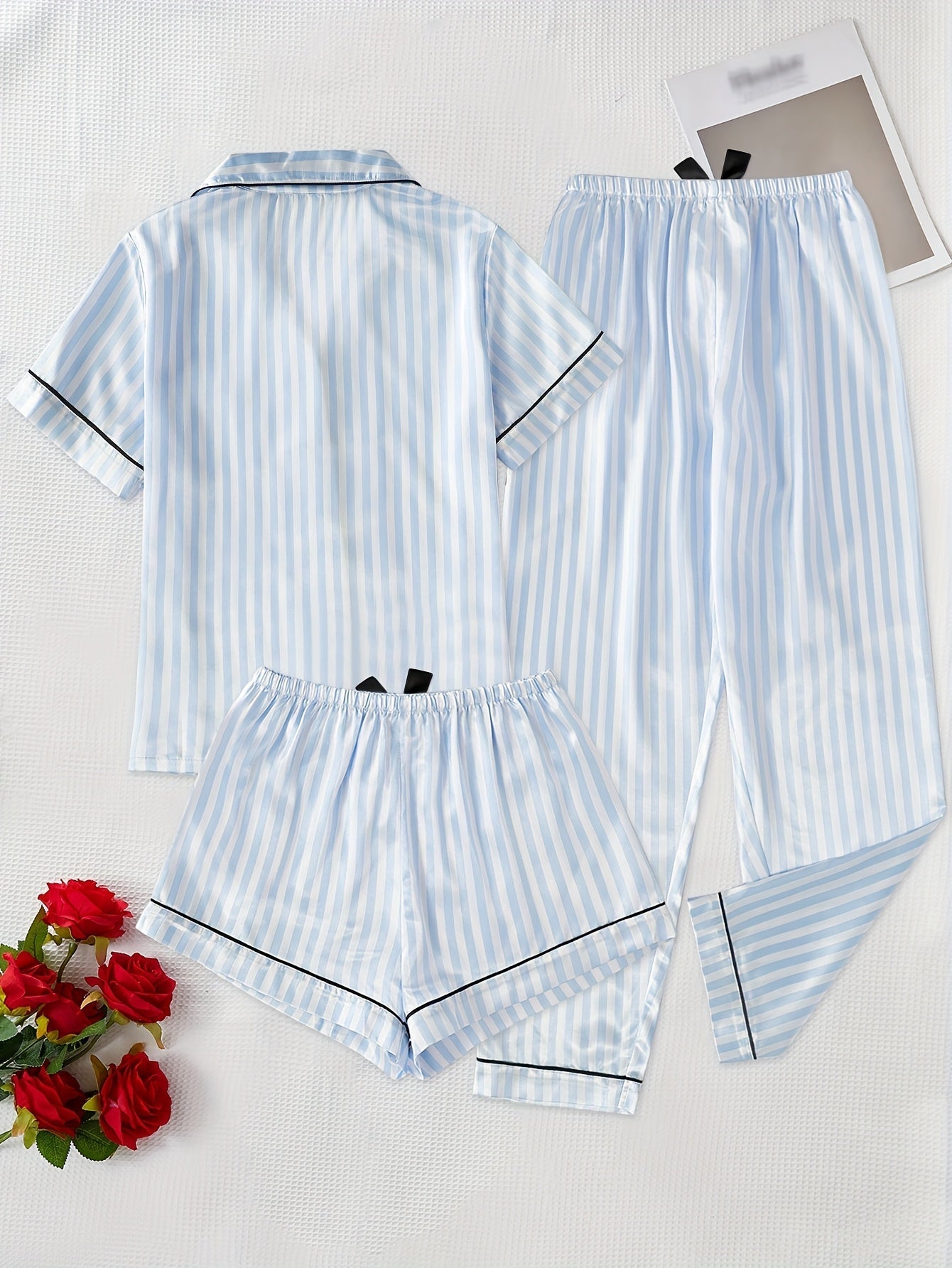 Skyline Stripe 3-Piece Pajama Set