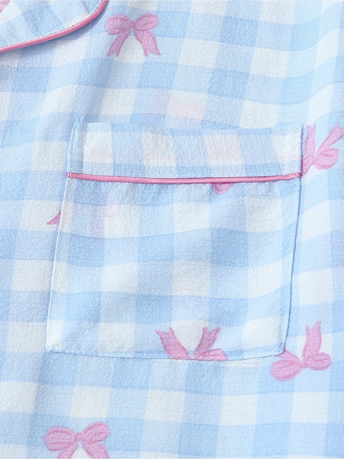 Blue Bow Bliss 3-Piece Pajama Set