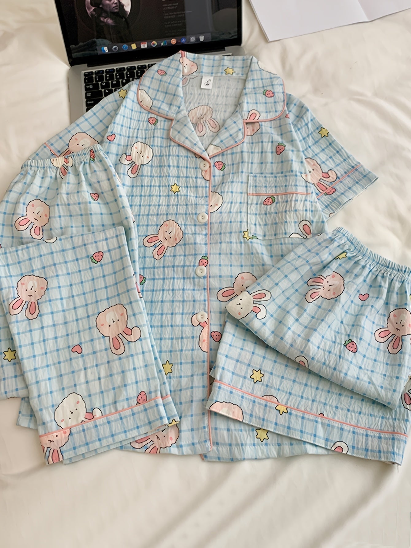 Bunny Bliss 3-Piece Pajama Set